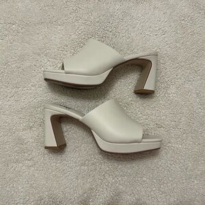 SW Cream Platform Sandals